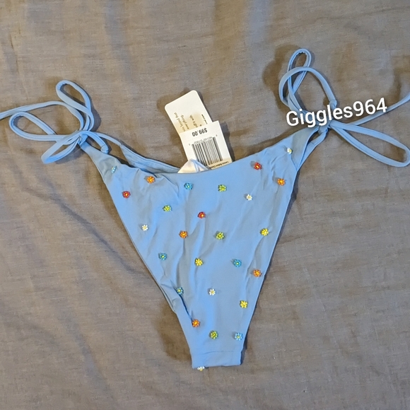 L*Space Brittany Lennox String Bikini Set Aura Blue - Picture 4 of 7